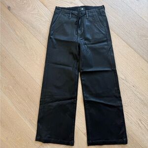 PAIGE Black Straight-Leg Jeans with Drawstring Waist